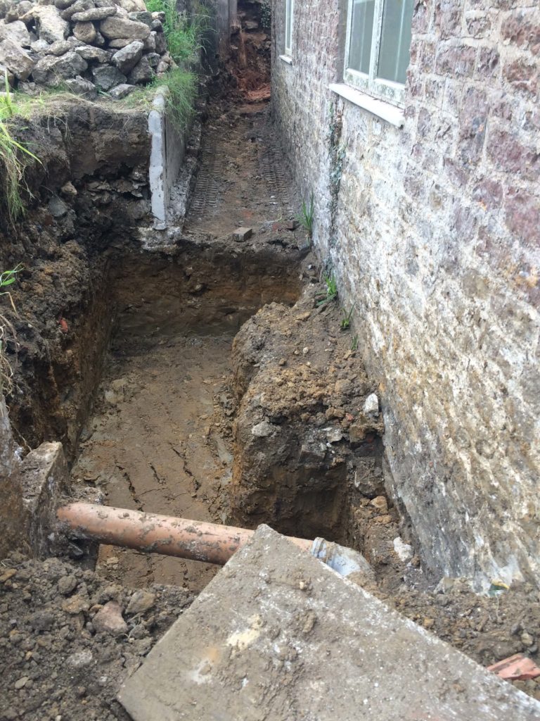 Foundations dug ready for Concrete